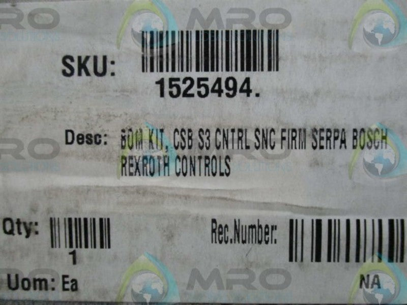 REXROTH 1525494  CSB S3 CONTROL SENSOR BOM KIT  NSMP