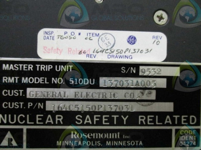 ROSEMOUNT 510DU-137031A005 MASTER TRIP UNIT  UNMP