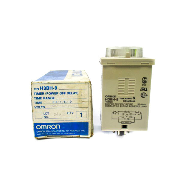 OMRON H3BH-8 100/110/120VAC 0.5/1/5/10S NSMP