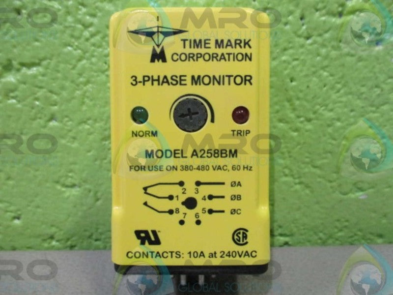 TIME MARK CORPORATION A258BM 3-PHASE MONITOR RST  NSMP