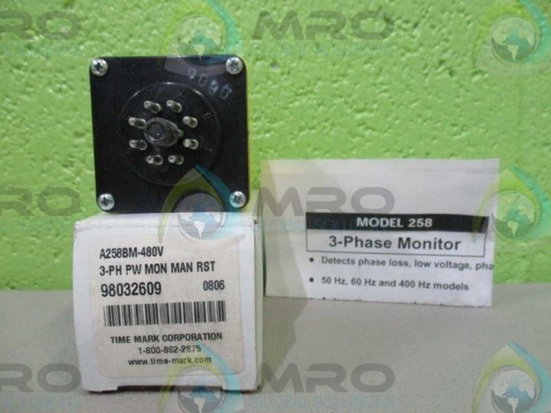 TIME MARK CORPORATION A258BM 3-PHASE MONITOR RST  NSMP
