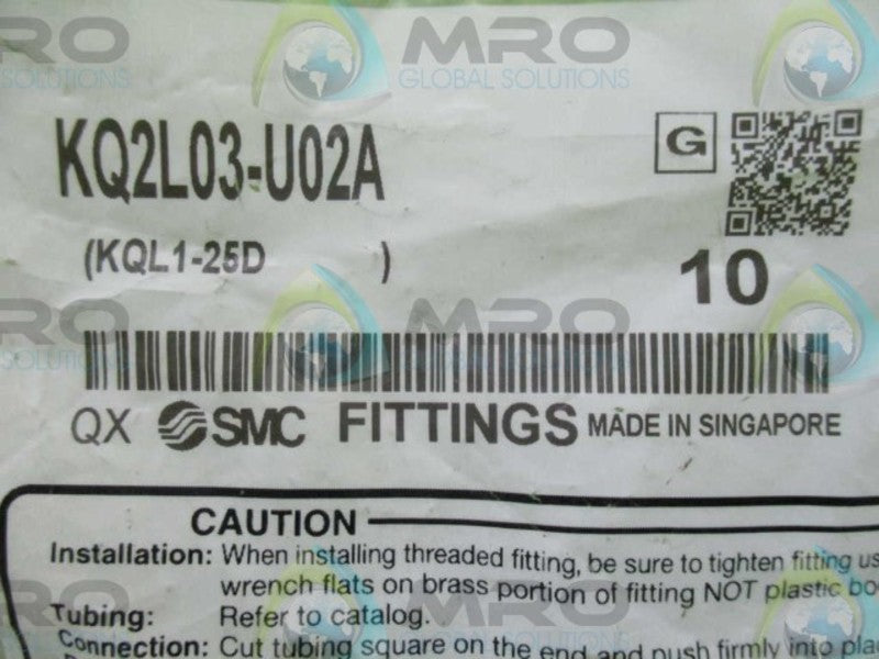 SMC KQ2L03-U02A (PKG OF 10 ) NSMP