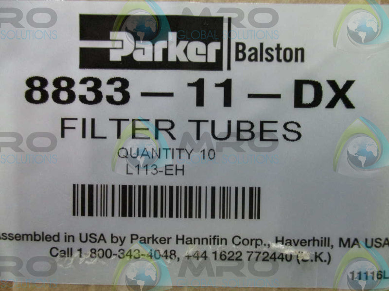 PARKER 8833-11-DX  1/4" NYLON TUBE FILTERS (10 PER BOX)  NSMP
