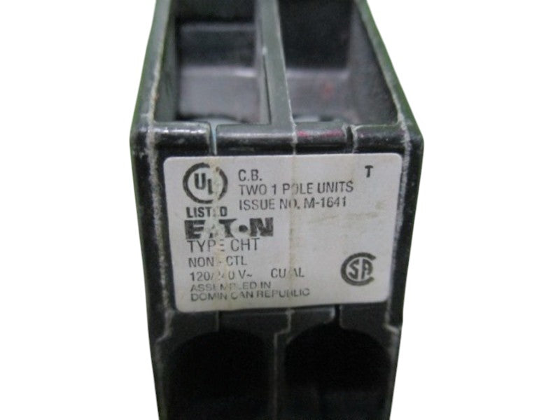 CUTLER HAMMER CHT020 1-POLE, 120/240V, 20/20 AMPERAGE, CIRCUIT BREAKER  UNMP