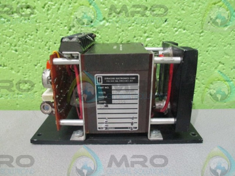 SYRACUSE ELECTRONICS CORPORATION P-0309-3 CONTROL W/EV-1509 TRANSFORMER UNMP