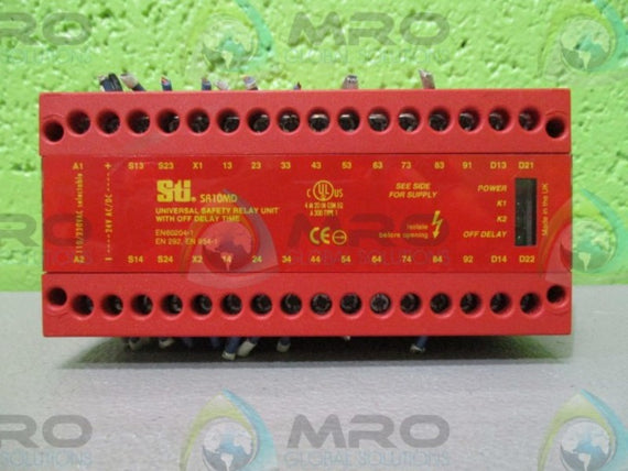 STI SA10MD UNIVERSAL SAFETY RELAY UNIT W/OFF DELAY TIME UNMP