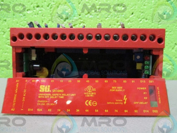 STI SA10MD UNIVERSAL SAFETY RELAY UNIT W/OFF DELAY TIME UNMP