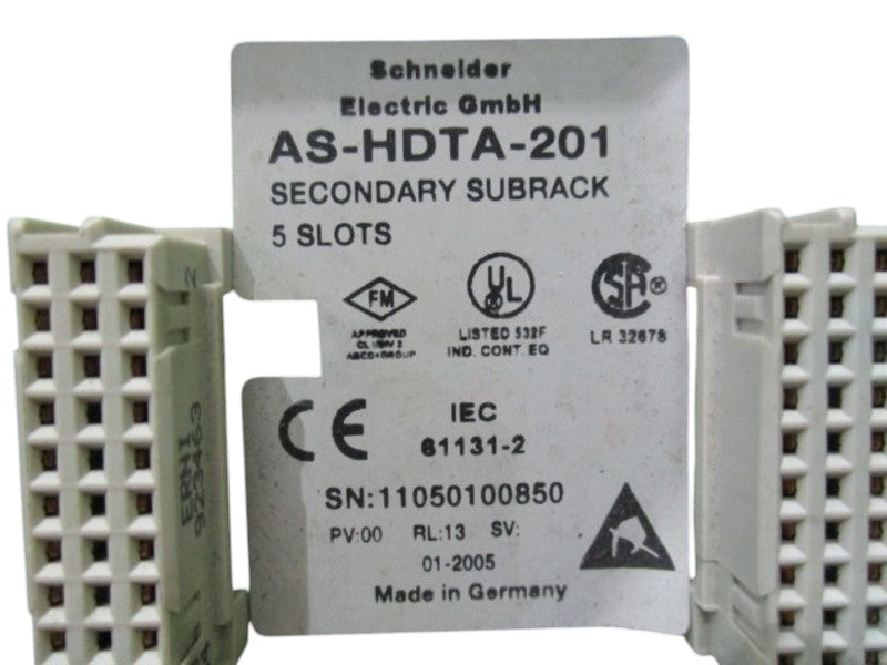 SCHNEIDER AEG AS-HDTA-201 5-SLOT SECONDARY SUBRACK UNMP