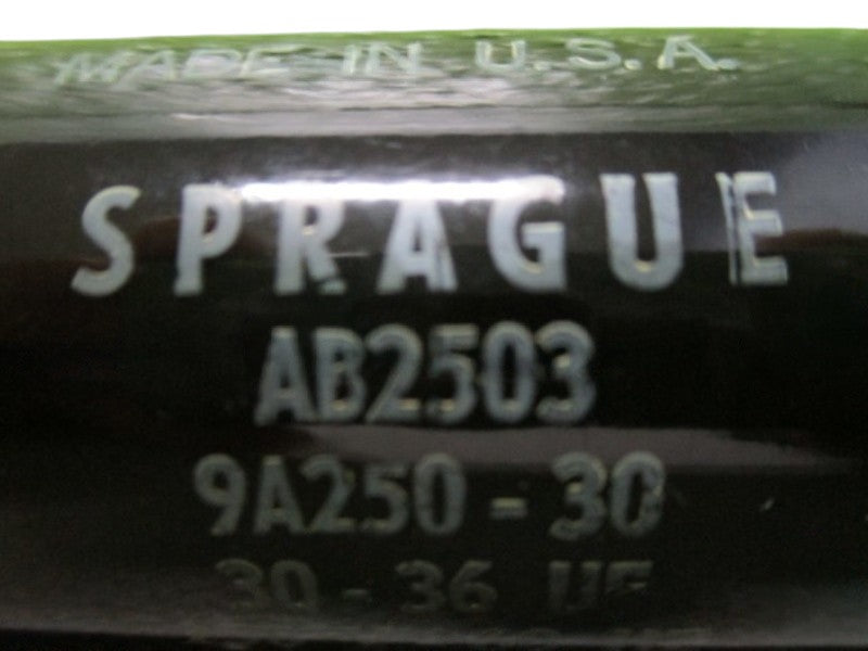 SPRAGUE 9A250-30 MOTOR START CAPACITOR AB2501 NSNP