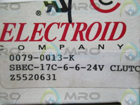 ELECTROID COMPANY SBEC-17C-6-6-24V CLUTCH BRAKE *NEW IN BOX*