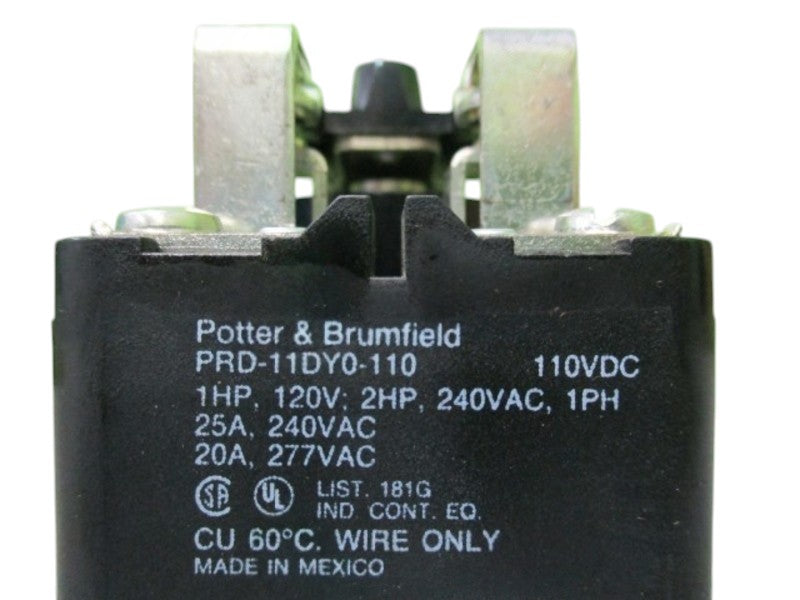 POTTER & BRUMFIELD PRD-11DY0-110 GENERAL PURPOSE RELAY  NSNP
