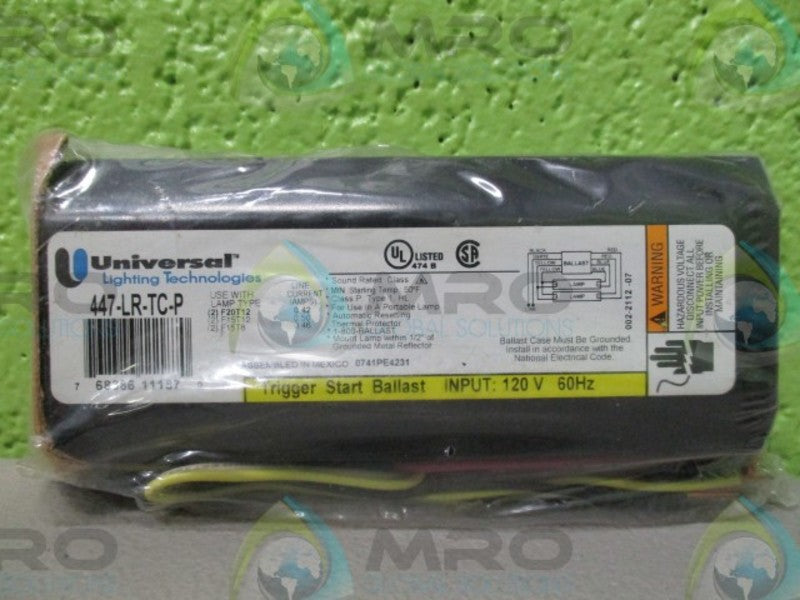 UNIVERSAL LIGHTING TECHNOLOGIES 447-LR-TC-P BALLAST NSMP