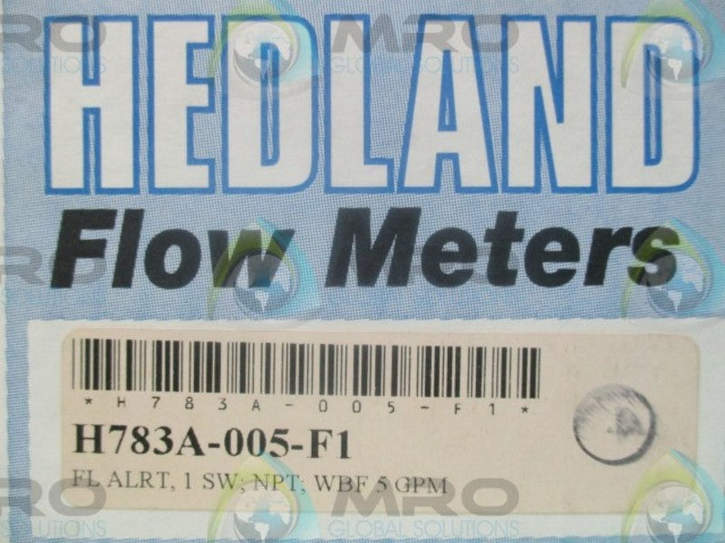HEDLAND INC. H783A-005-F1 NSMP