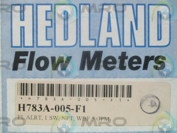 HEDLAND INC. H783A-005-F1 FLOW-ALERT, FLOW METER, FLOW SWITCH  NSMP