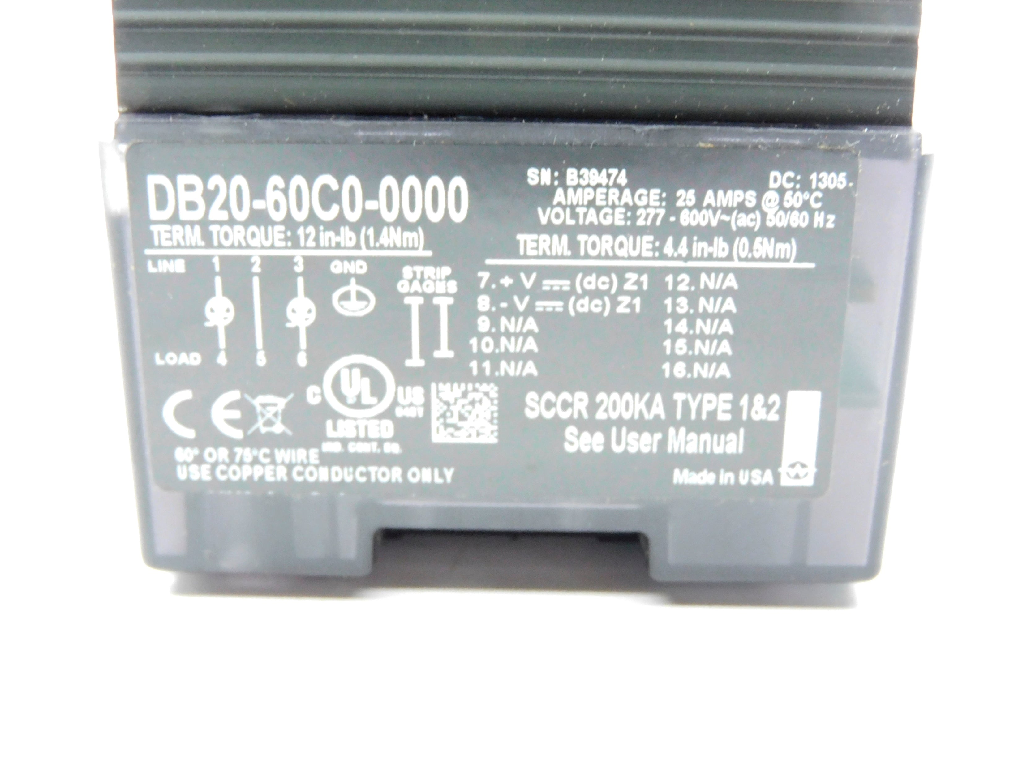 WATLOW DB20-60C0-0000 277-600V 25A NSNP