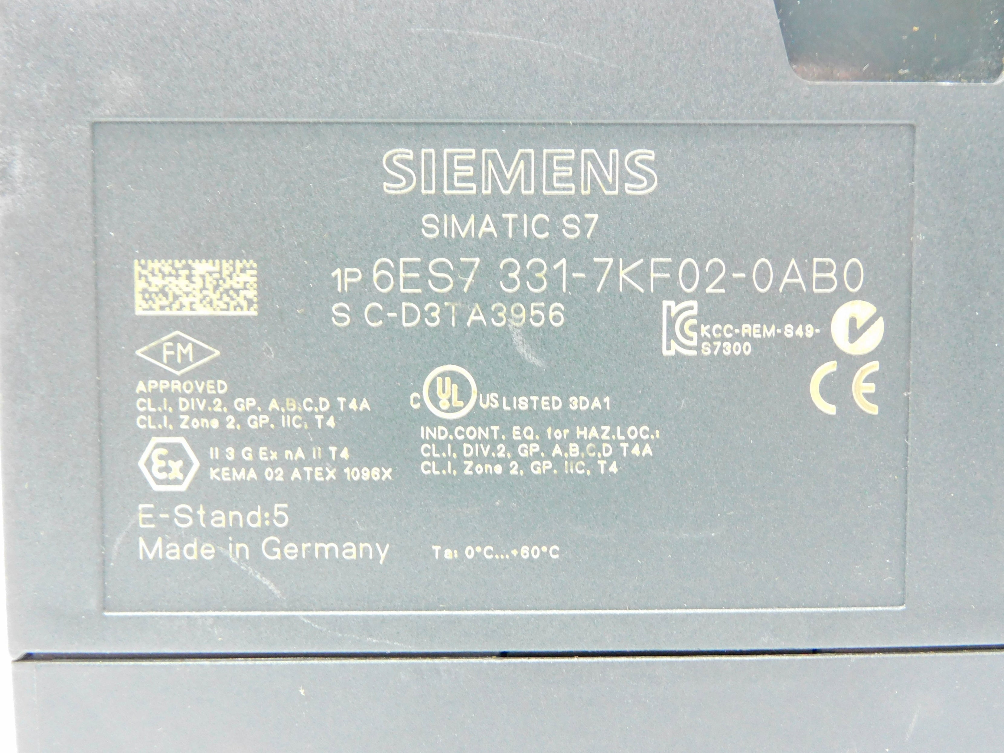SIEMENS 6ES7331-7KF02-0AB0 UNMP