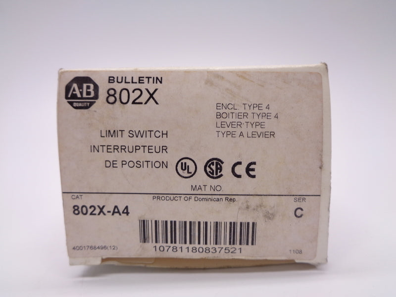ALLEN BRADLEY 802X-A4 SER. C 120-600V (WH) NSMP