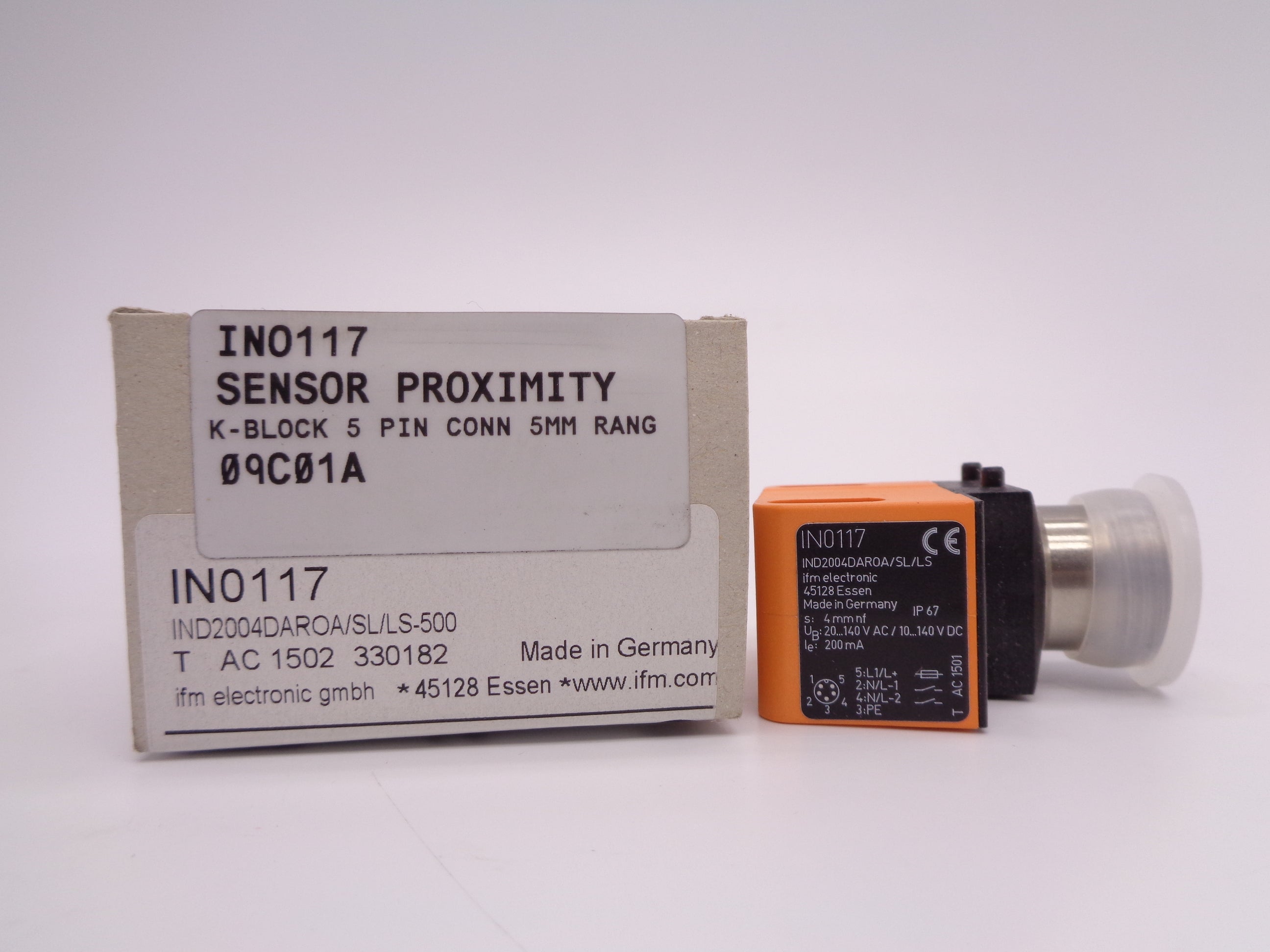 IFM EFECTOR IN0117 IND2004DAROA/SL/LS-500 20-140VAC NSMP