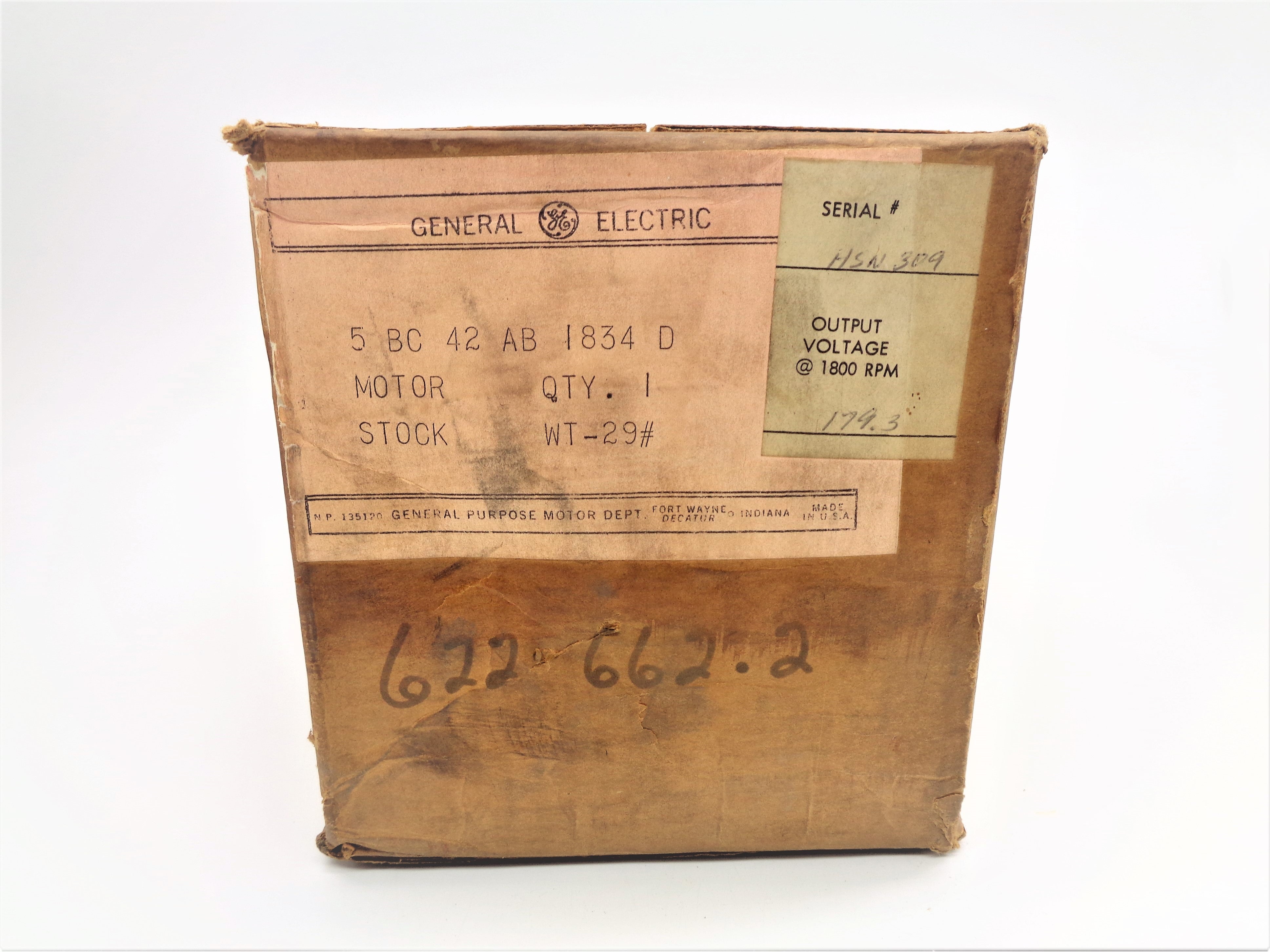 GENERAL ELECTRIC 5BC42AB1834D NSFS