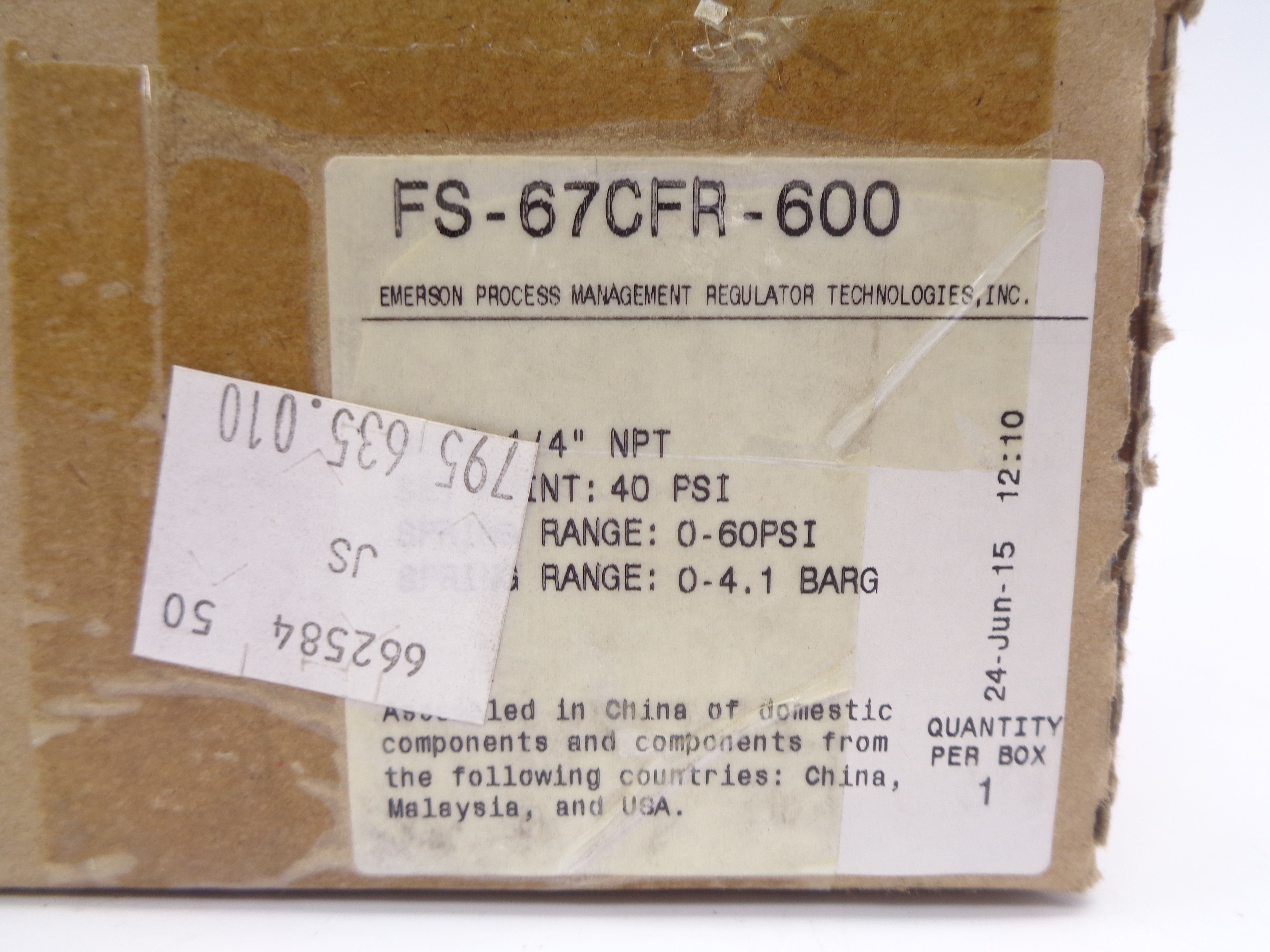 FISHER FS-67CFR-600 0-60PSI NSMP