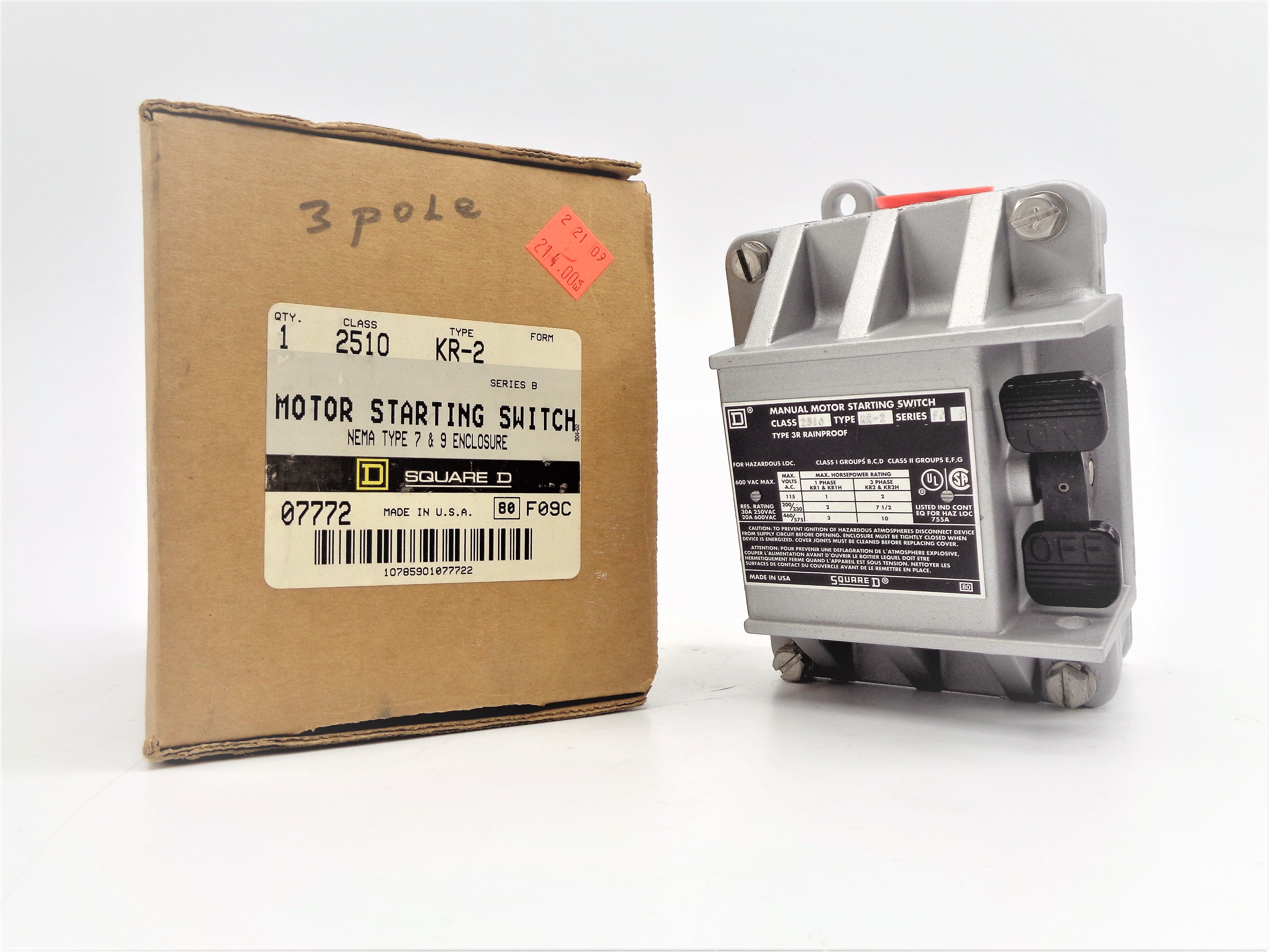 SQUARE D 2510KR2 SER. B 460/575V 30A NSMP