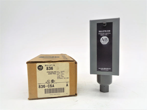 ALLEN BRADLEY 836-C5A SER. A 24-600VAC 2-80PSI (BR/WH) NSMP