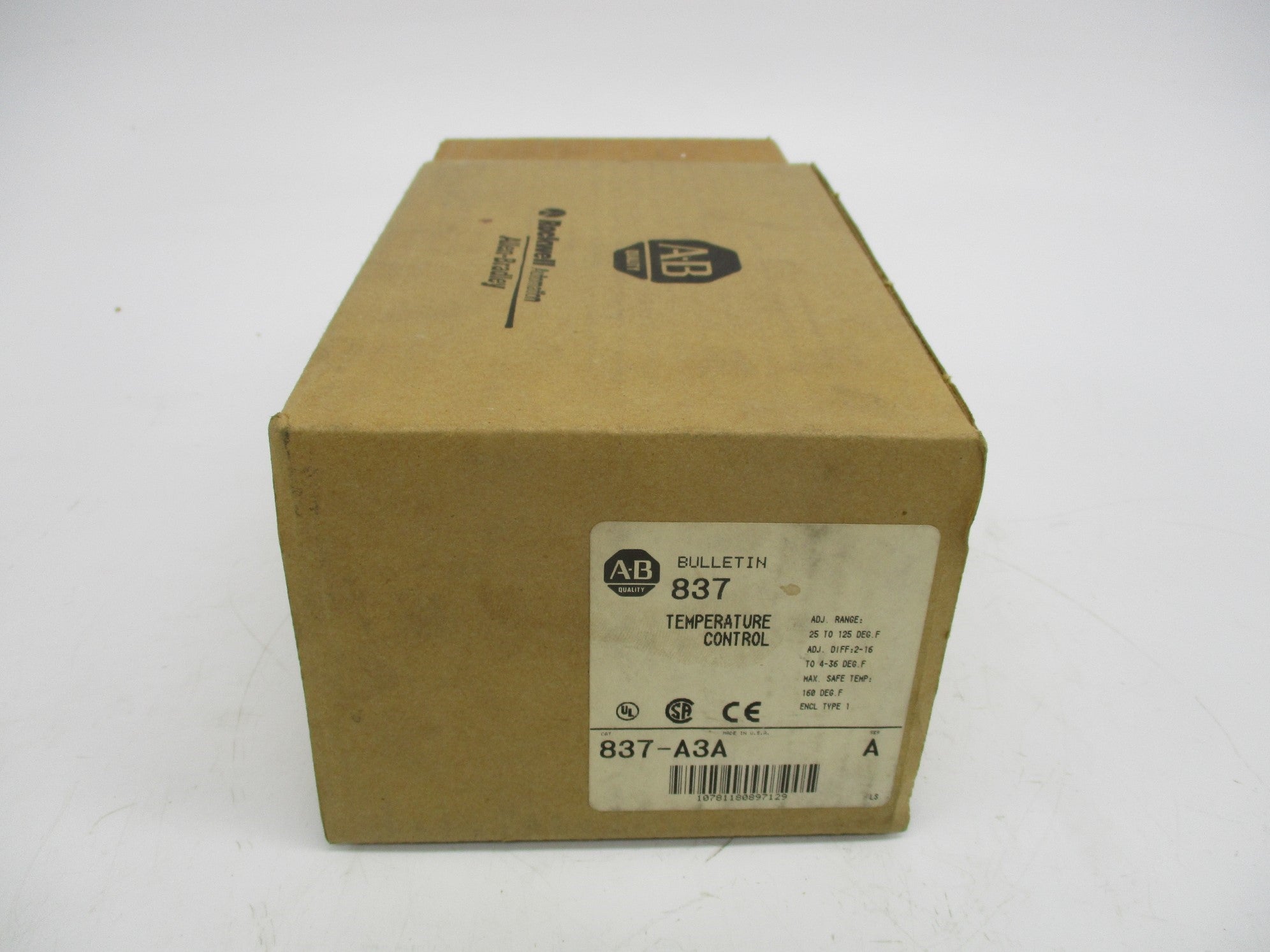 ALLEN BRADLEY 837-A3A SER. A 24-600VAC (BR/WH) NSMP
