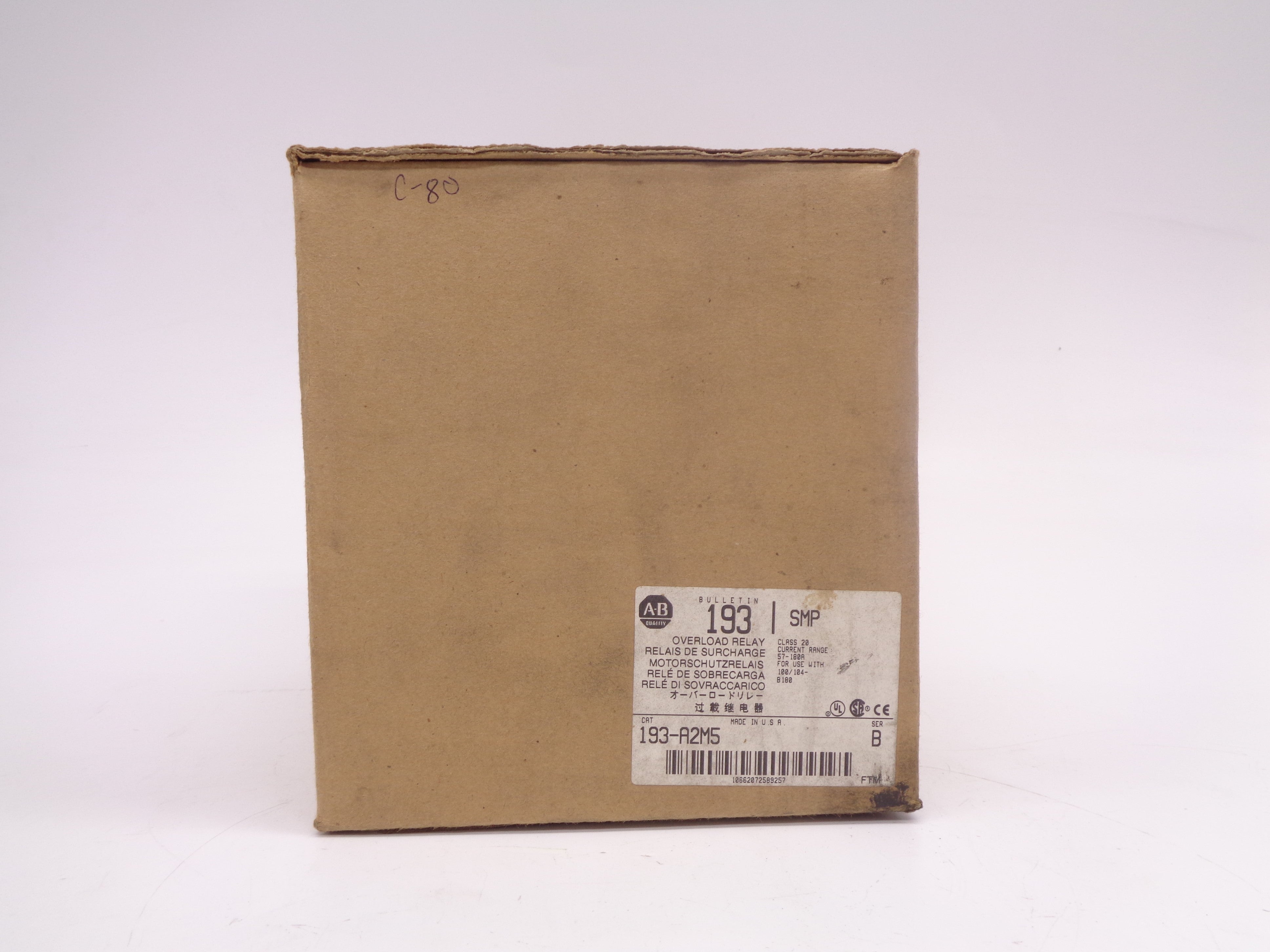 ALLEN BRADLEY 193-A2M5 SER. B 57-180A (BR/WH) NSMP