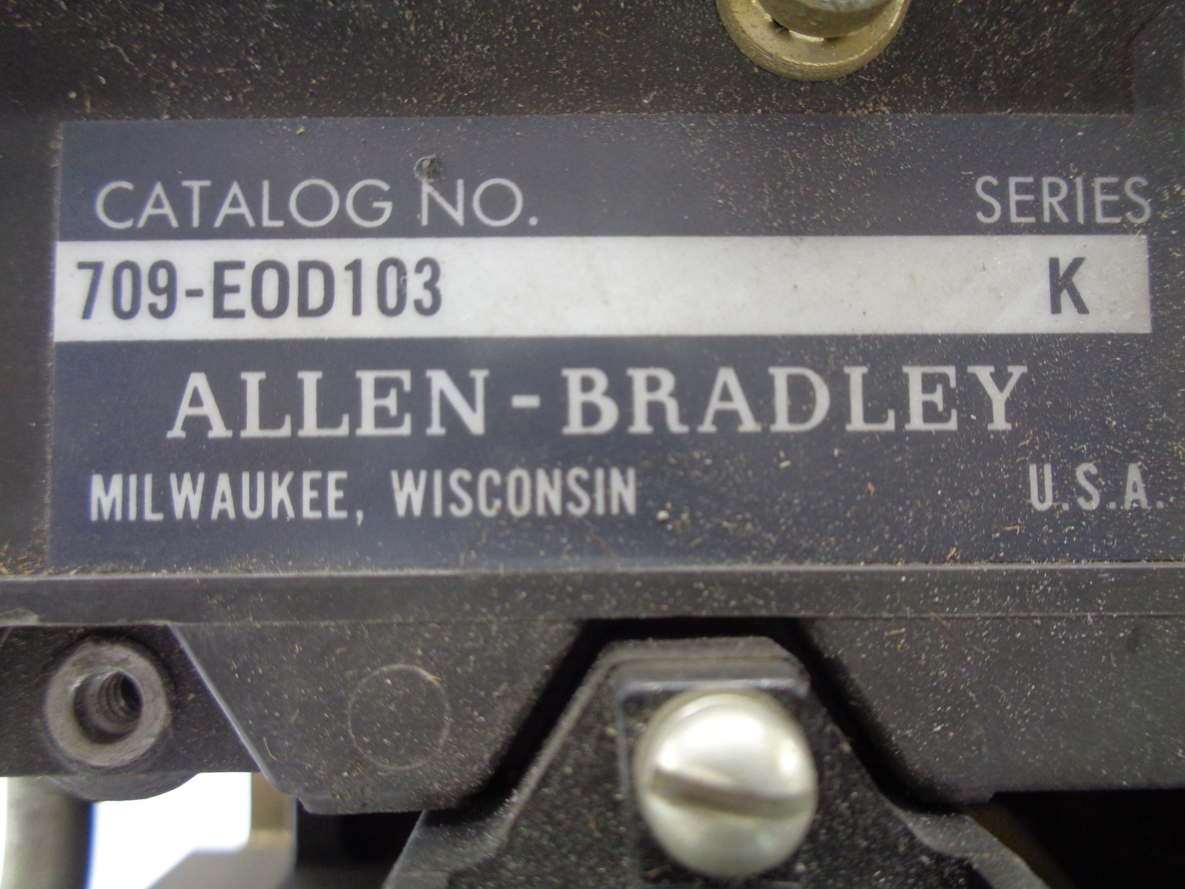 ALLEN BRADLEY 709-EOD103 SER. K 110/120V UNMP