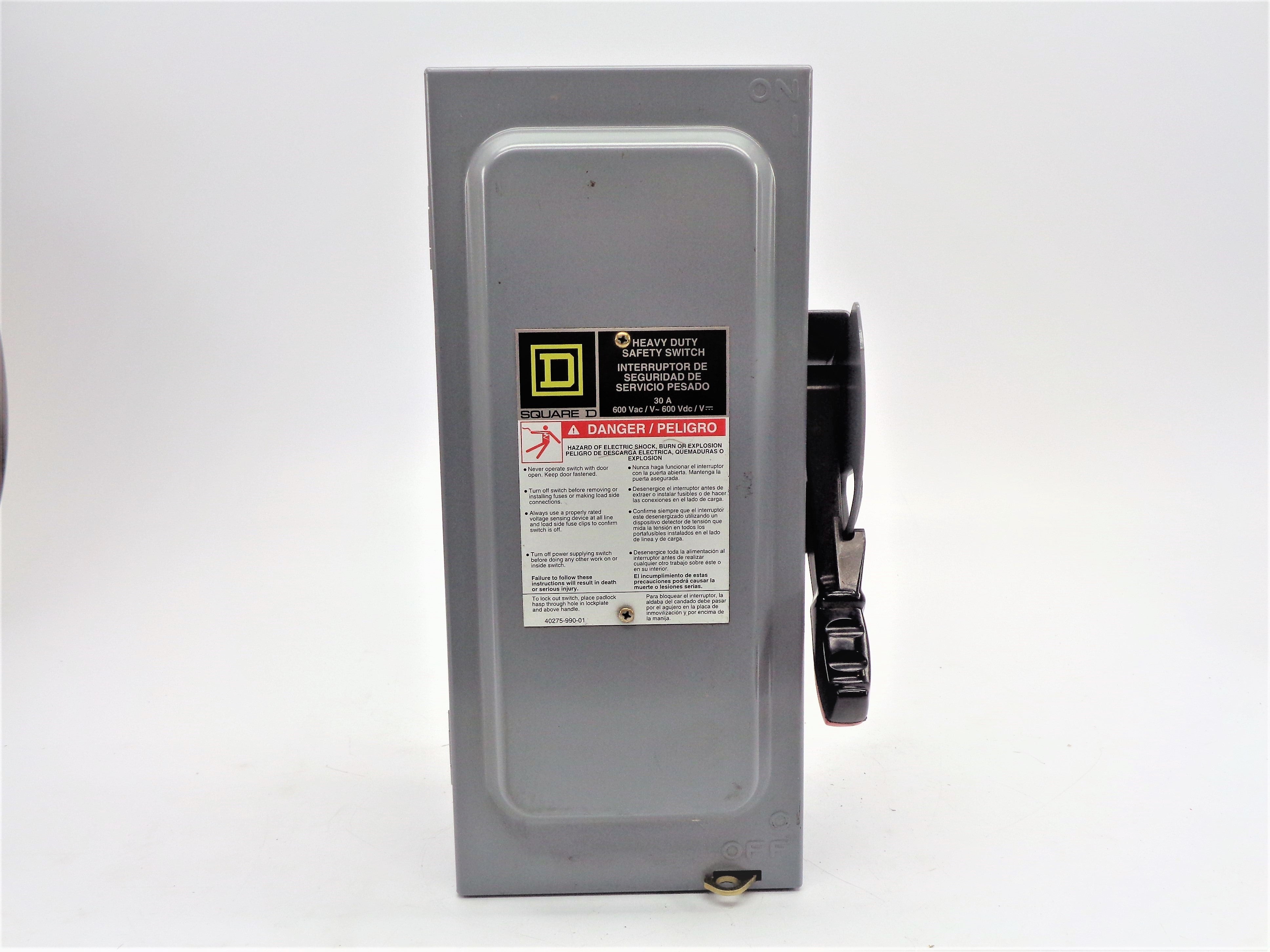 SQUARE D H361 SER. F05 600VAC/DC 30A NSNP