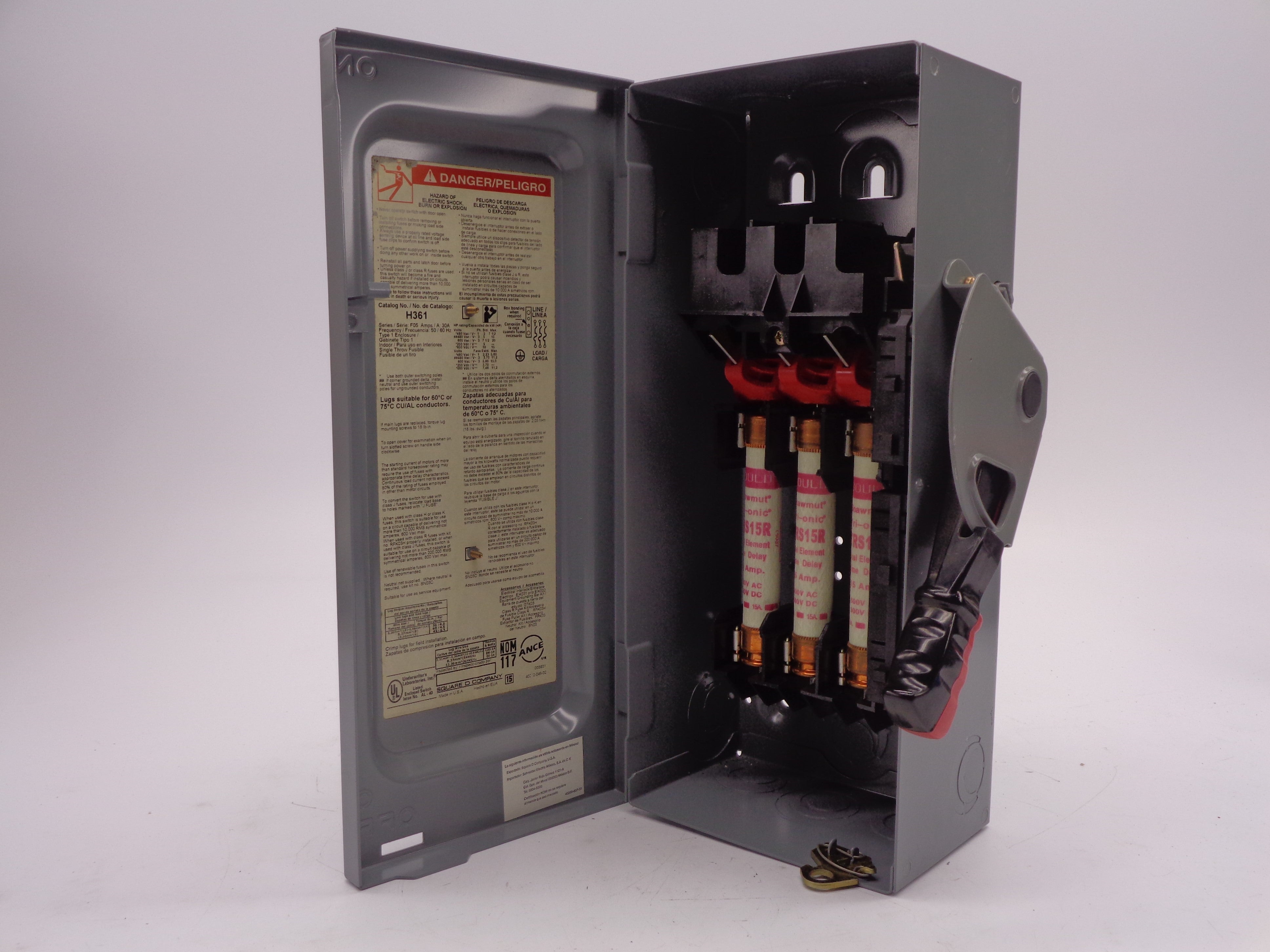 SQUARE D H361 SER. F05 600VAC/DC 30A NSNP