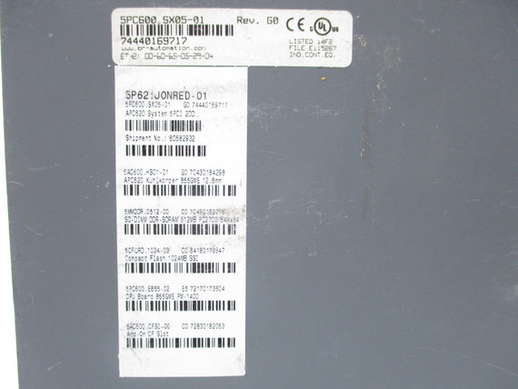 B&R 5PC600.5X05-01 (AS PICTURED) UNMP