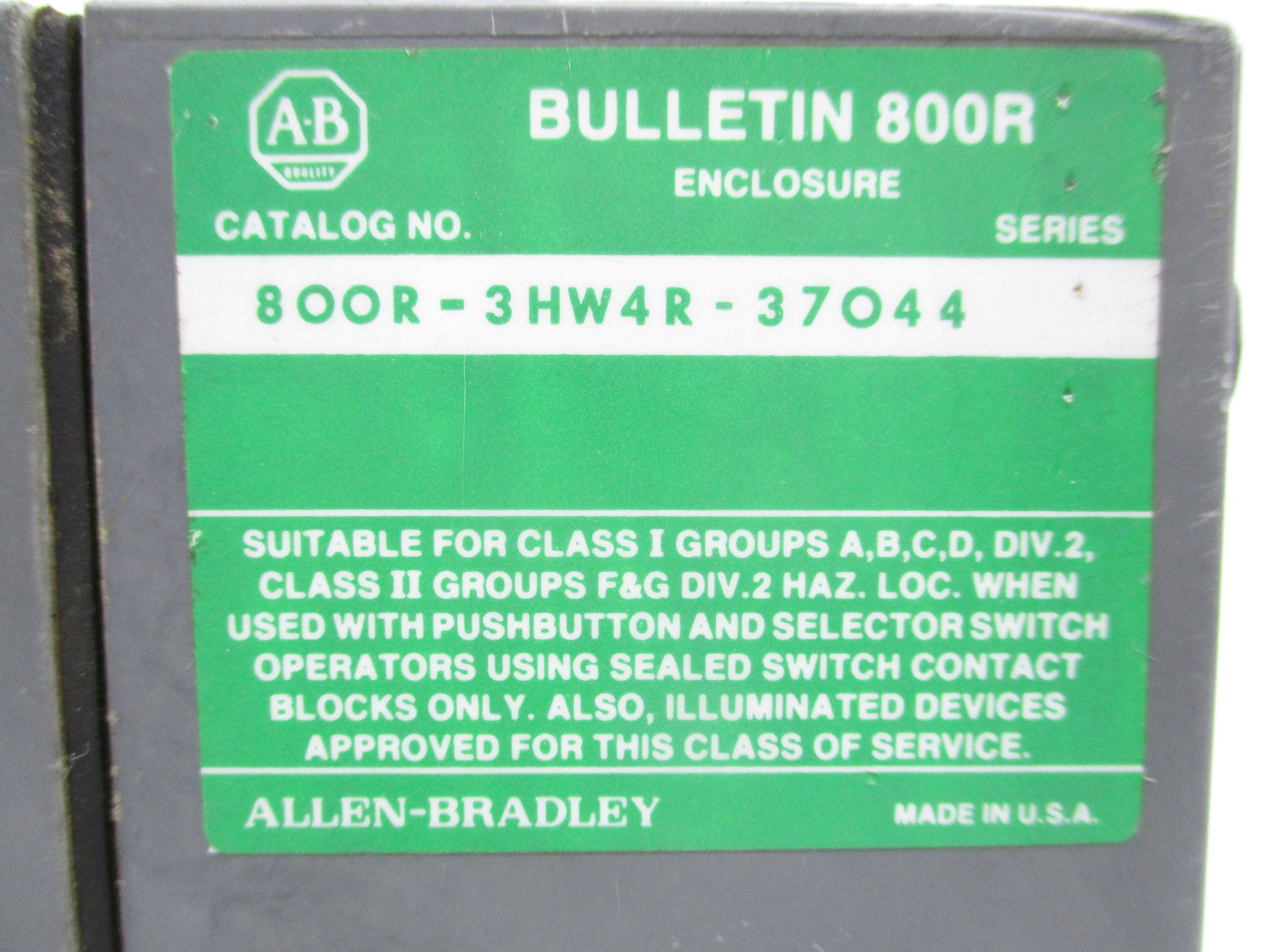 INDUSTRIAL SPARE PART 800R-3HW4R-37044 UNMP