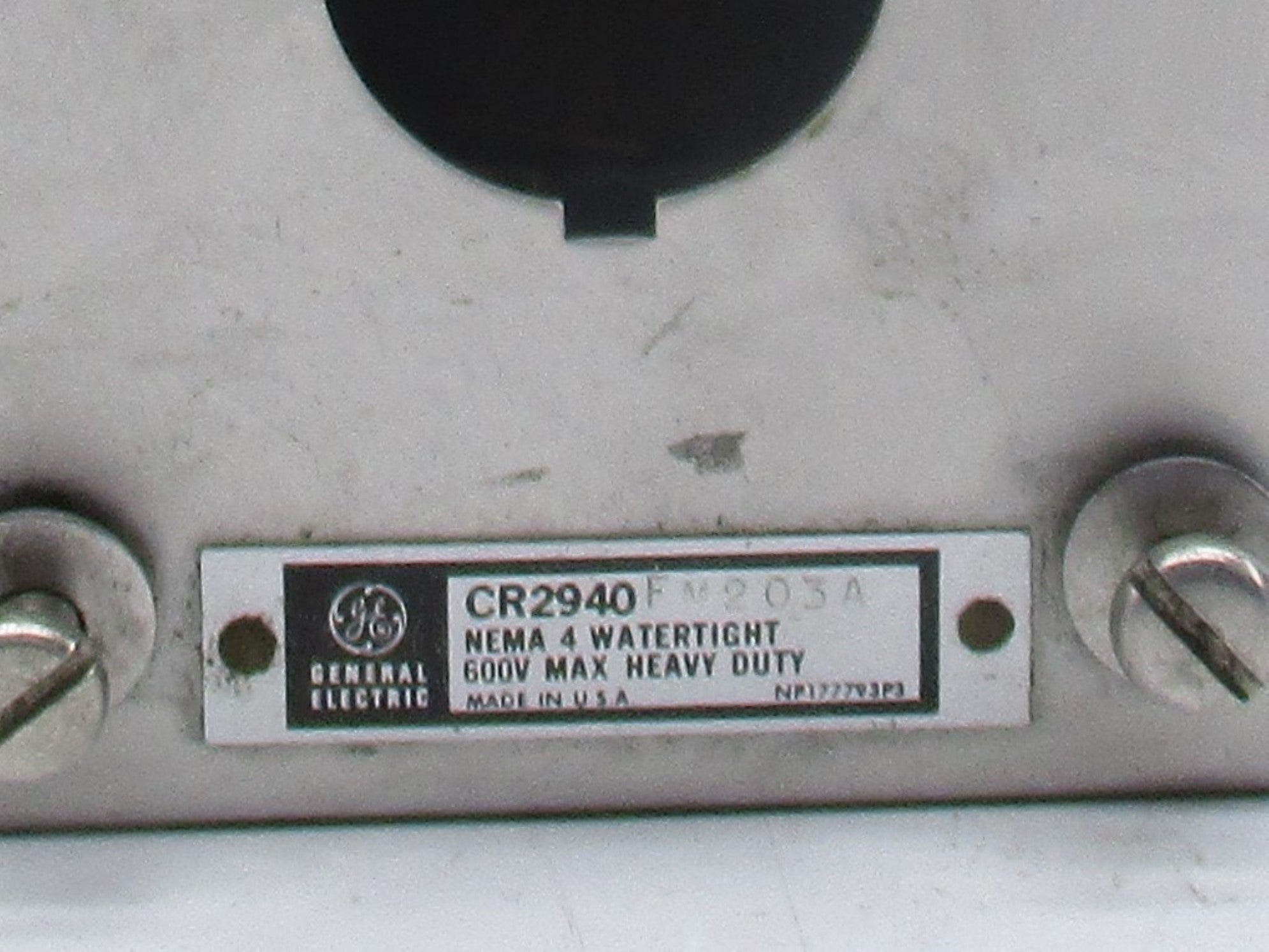 GENERAL ELECTRIC CR2940FM203A UNMP
