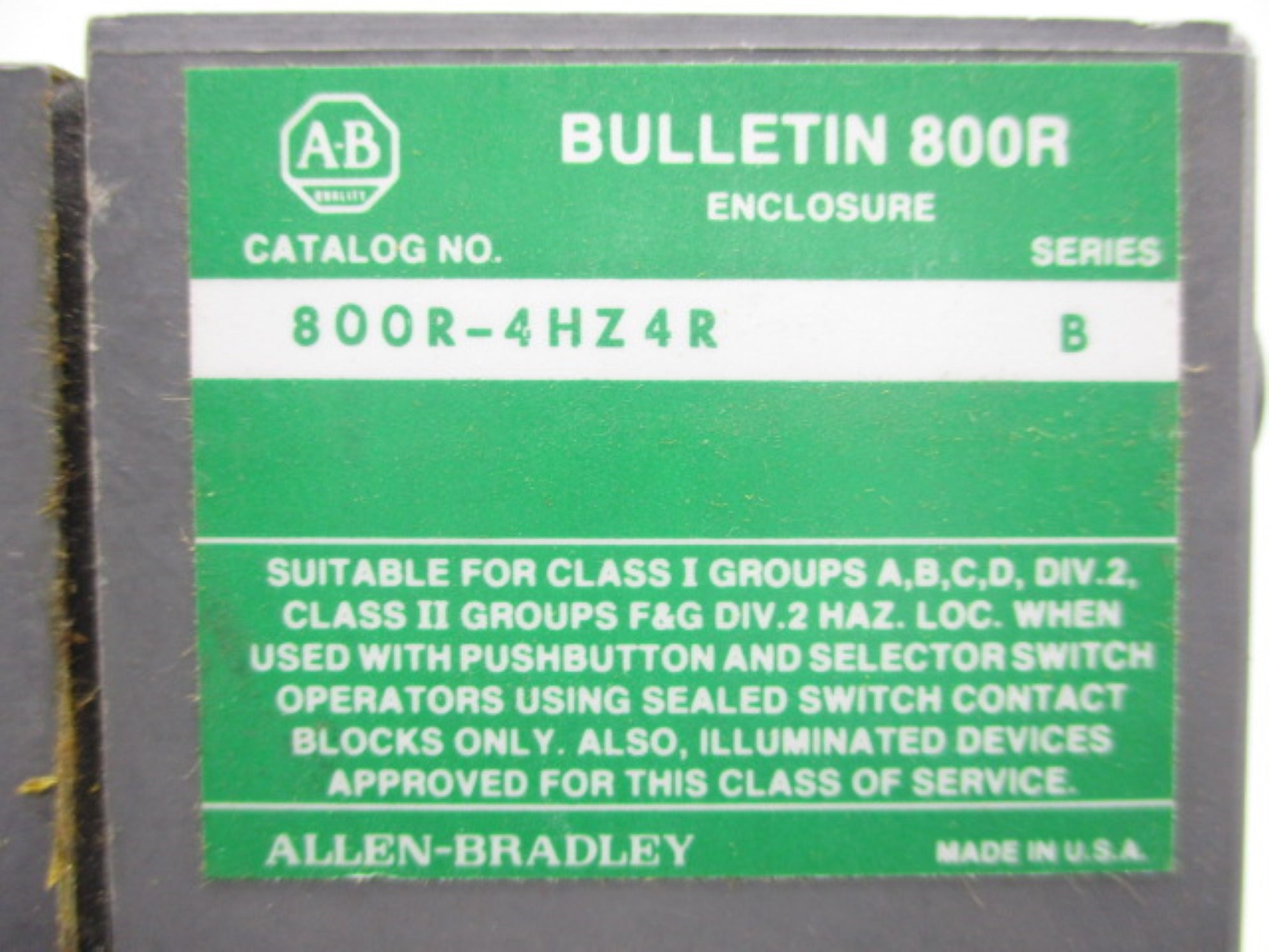 INDUSTRIAL SPARE PART 800R-4HZ4R SER. B UNMP