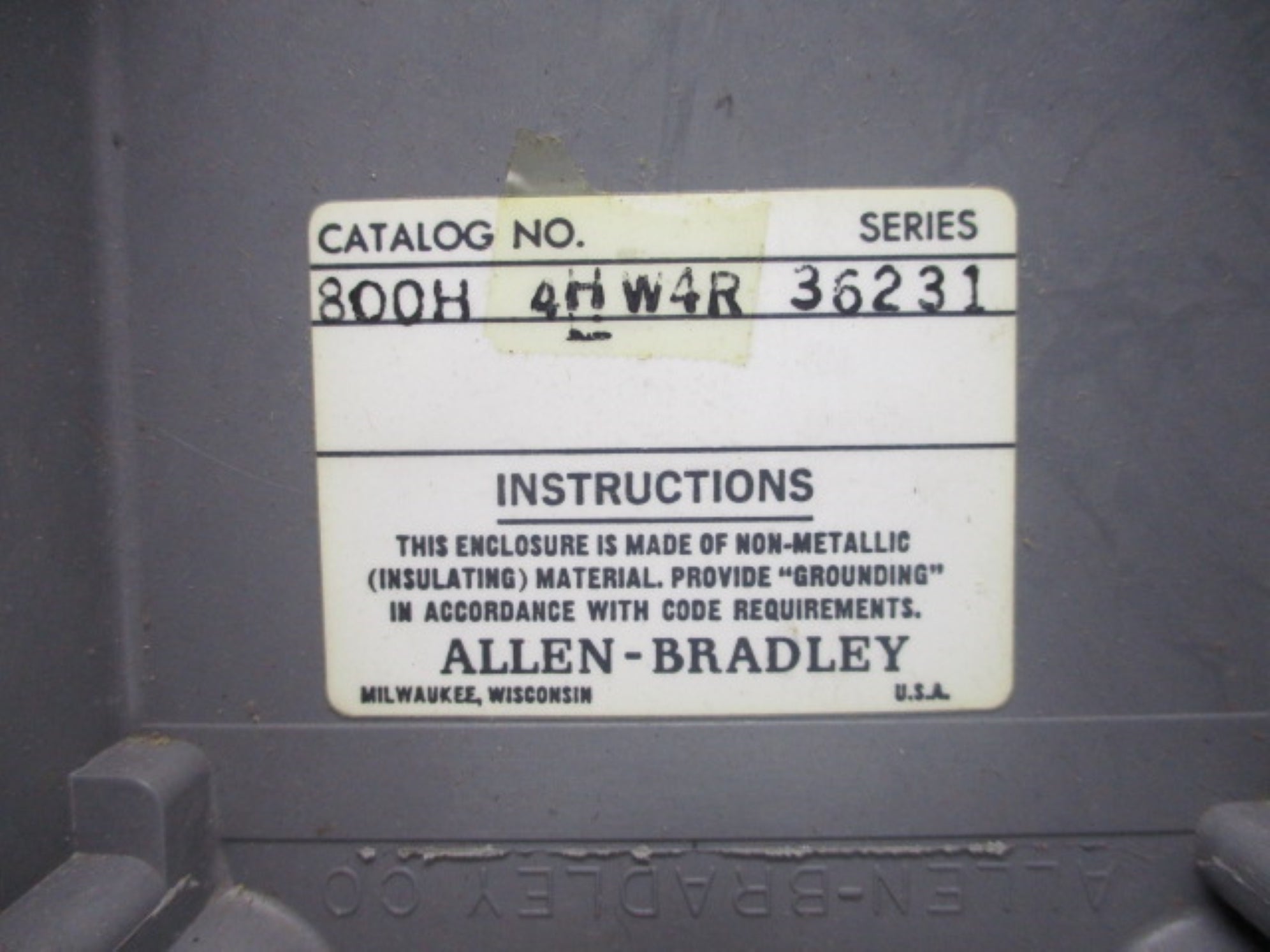 INDUSTRIAL SPARE PART 800H-4HW4R-36231 UNMP
