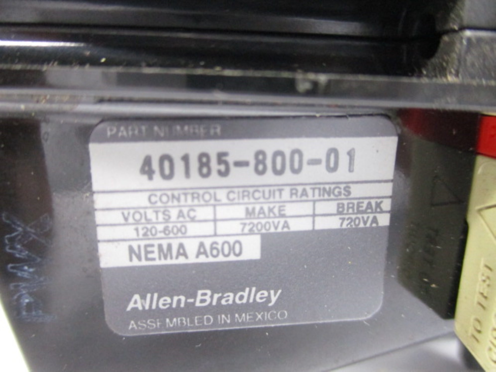 ALLEN BRADLEY 40185-800-01 120-600VAC NSNP