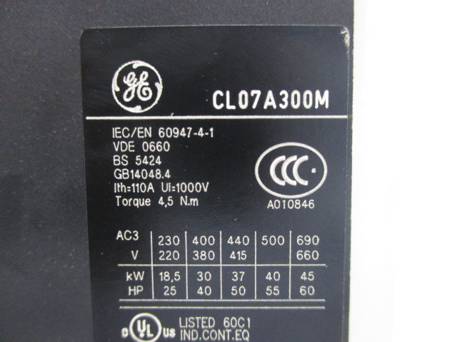 GENERAL ELECTRIC CL07A300M 110/120V 110A NSNP