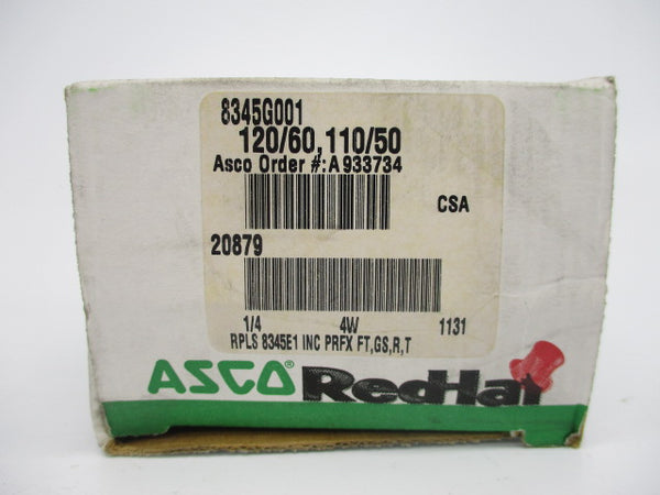ASCO 8345G001 110/120V 10-150PSI 1/4" NSMP