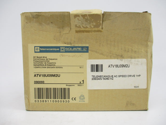 TELEMECANIQUE ATV18U09M2 200/240VAC 4.4/3.9A NSMP