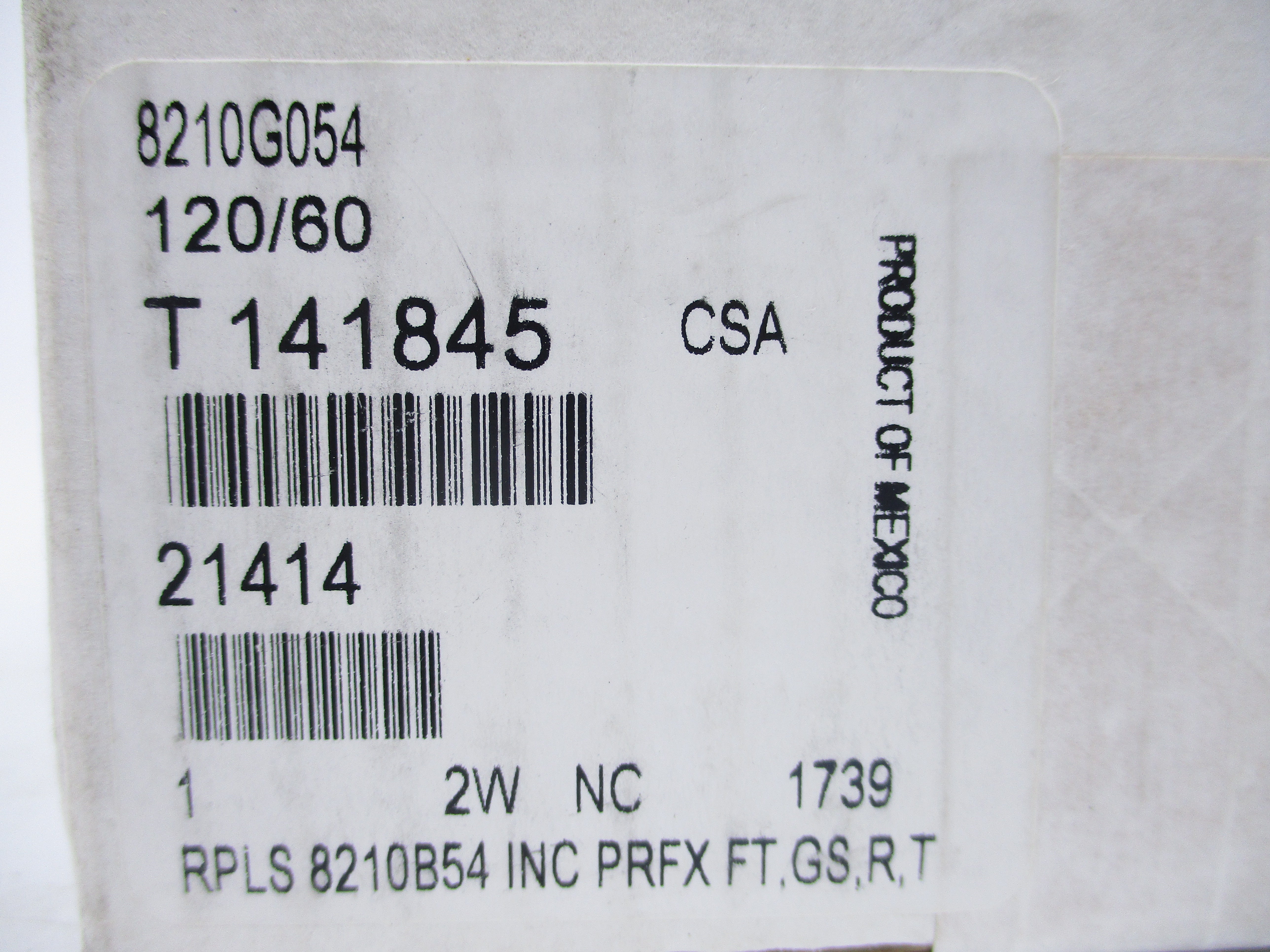 ASCO 8210G054 120V 1" NSFS