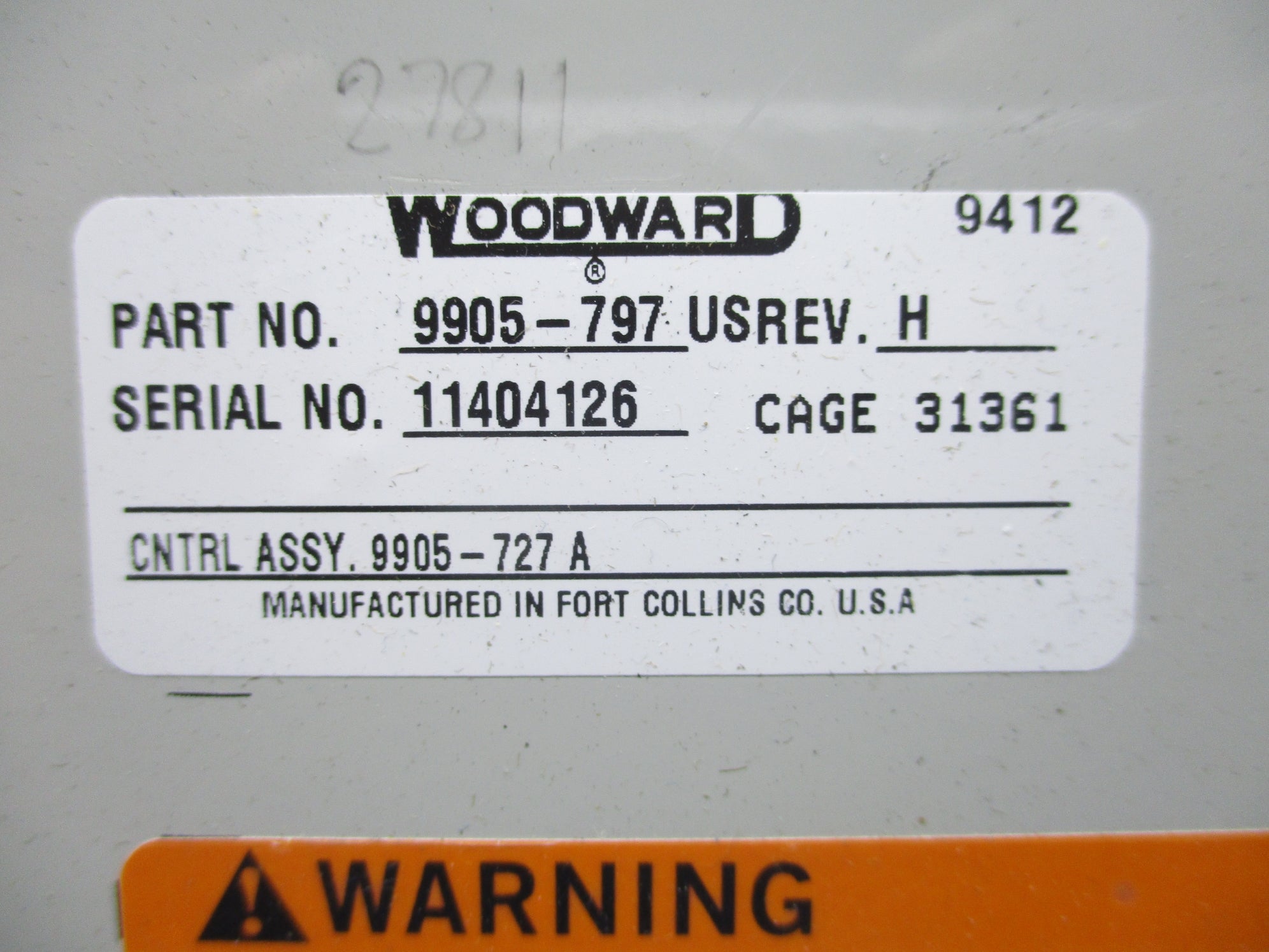 WOODWARD 9905-797 240VAC UNMP