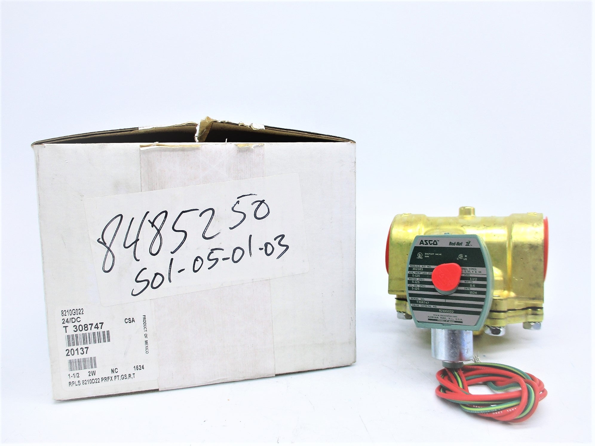 ASCO 8210G022 24VDC 5-125PSI 1-1/2" NSMP