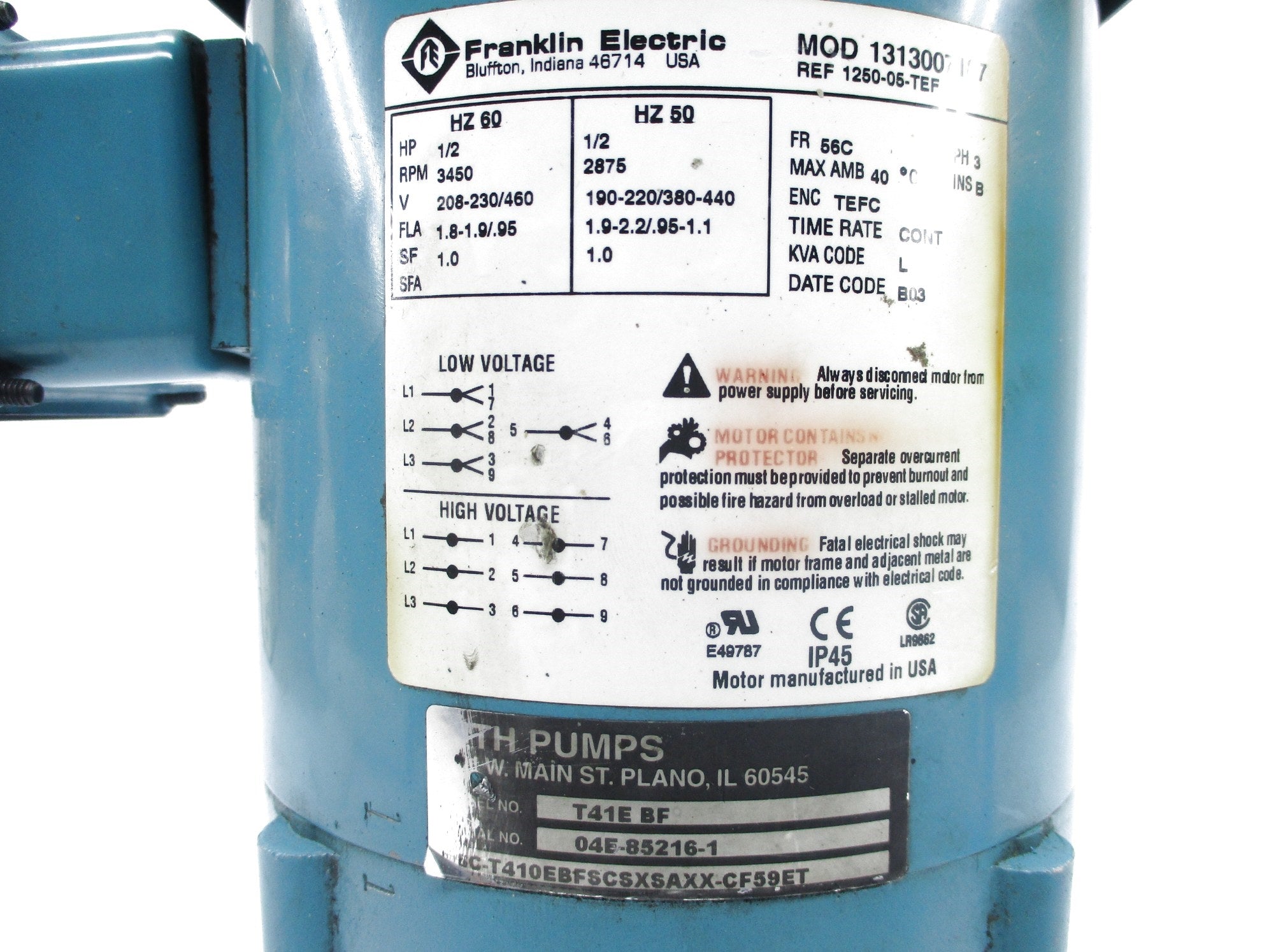 FRANKLIN ELECTRIC 1313007187 UNMP