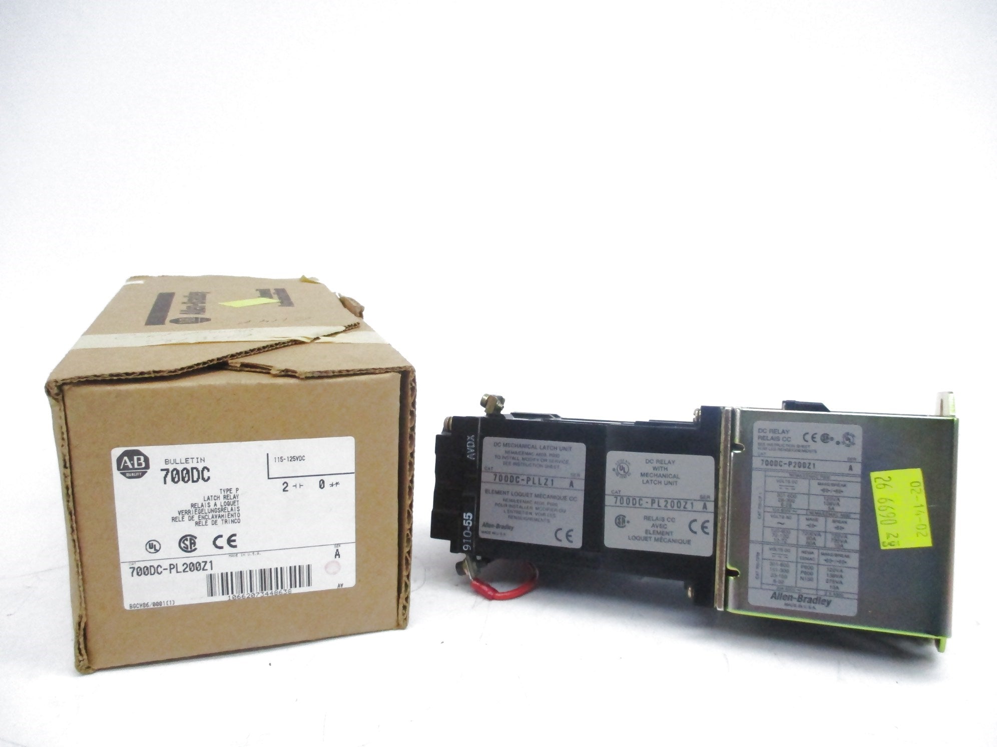 ALLEN BRADLEY 700DC-PL200Z1 SER. A 125V (BR/WH) NSMP