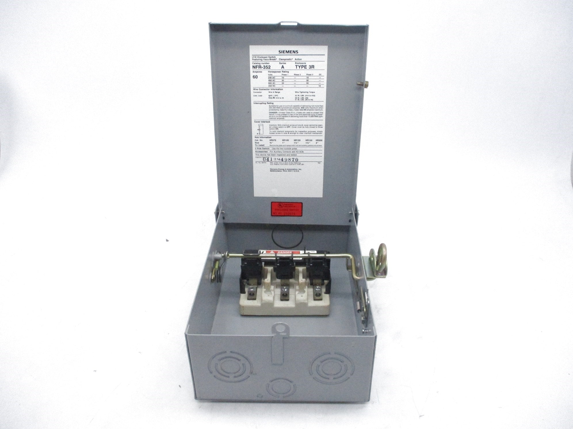 SIEMENS NFR352 SER. A NSMP