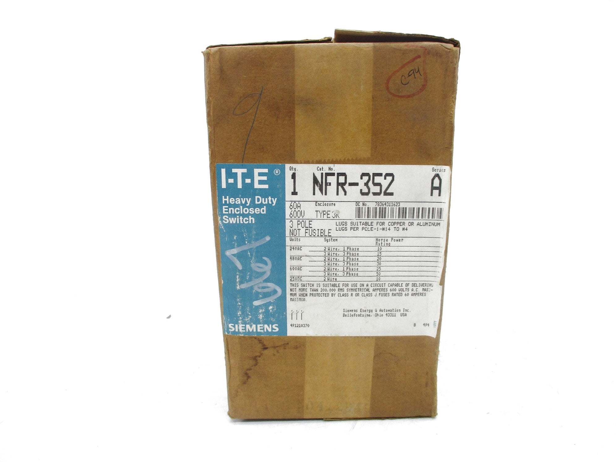 SIEMENS NFR352 SER. A NSMP