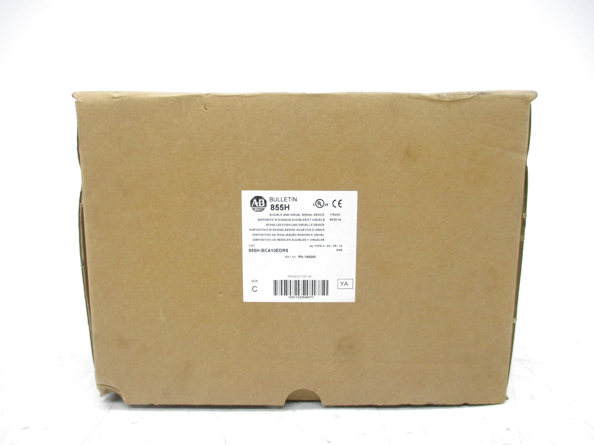 ALLEN BRADLEY 855H-BCA10EDR5 SER. C (BR/WH) NSMP