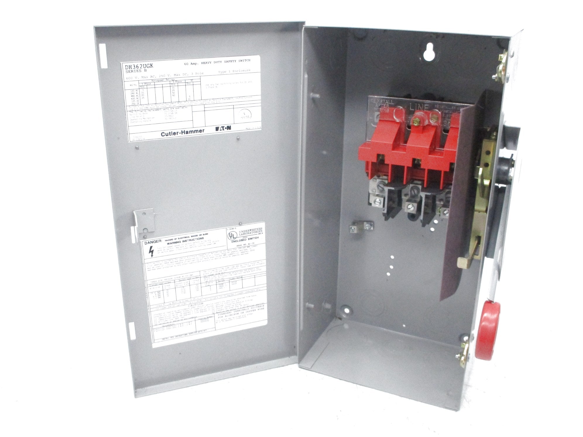 CUTLER HAMMER DH362UGK SER. B 600VAC 60A NSMP