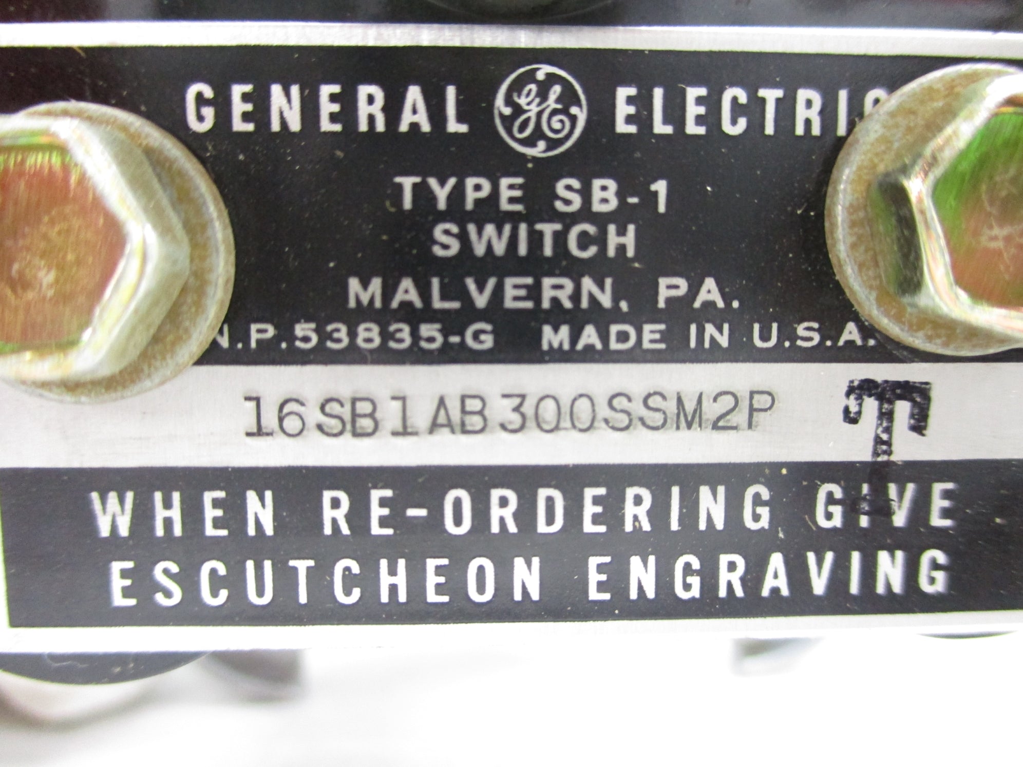GENERAL ELECTRIC 16SB1AB300SSM2P NSNP
